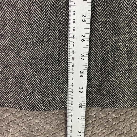 Lands End Herringbone Tweed Blazer Mens 40R Fits Short Gray Lambs Wool - Picture 15 of 15